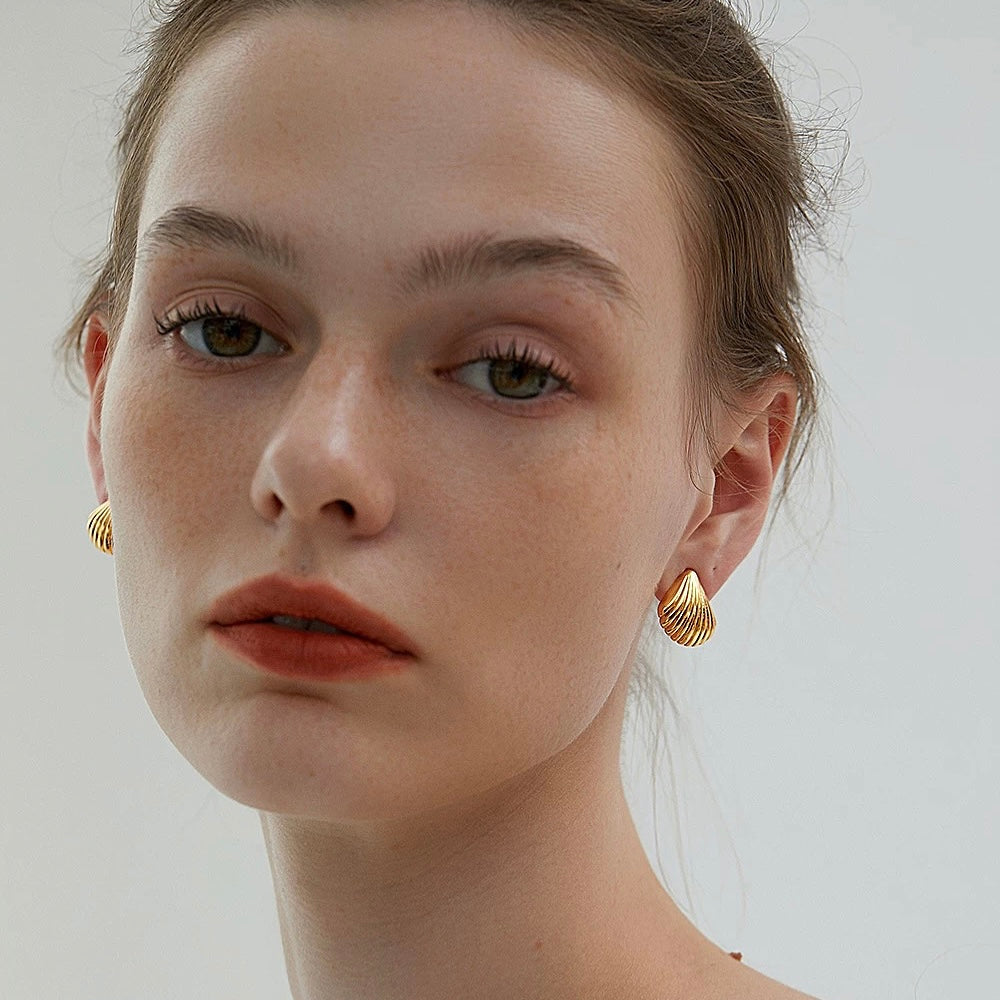 Gold Shell Earrings