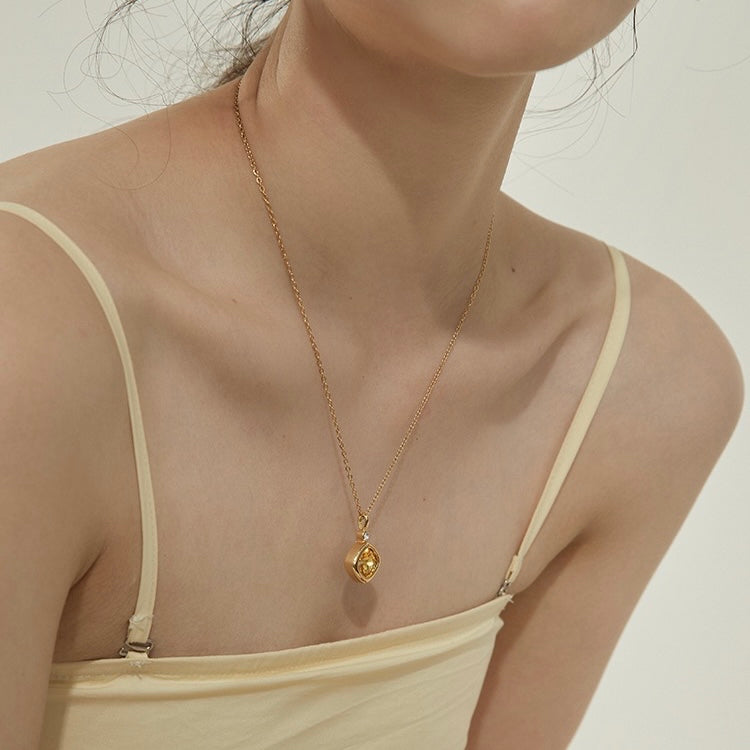 Colour Pop- Interchangeable Zicron Stone Pendant Necklace