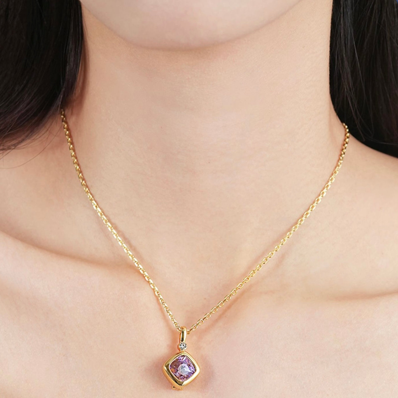 Colour Pop- Interchangeable Zicron Stone Pendant Necklace