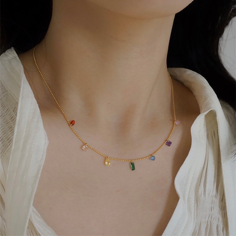 Colour Pop- Delight Colour Zircon Necklace