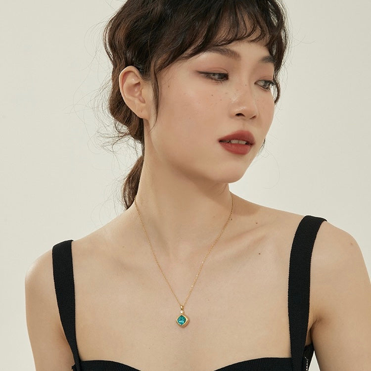 Colour Pop- Interchangeable Zicron Stone Pendant Necklace