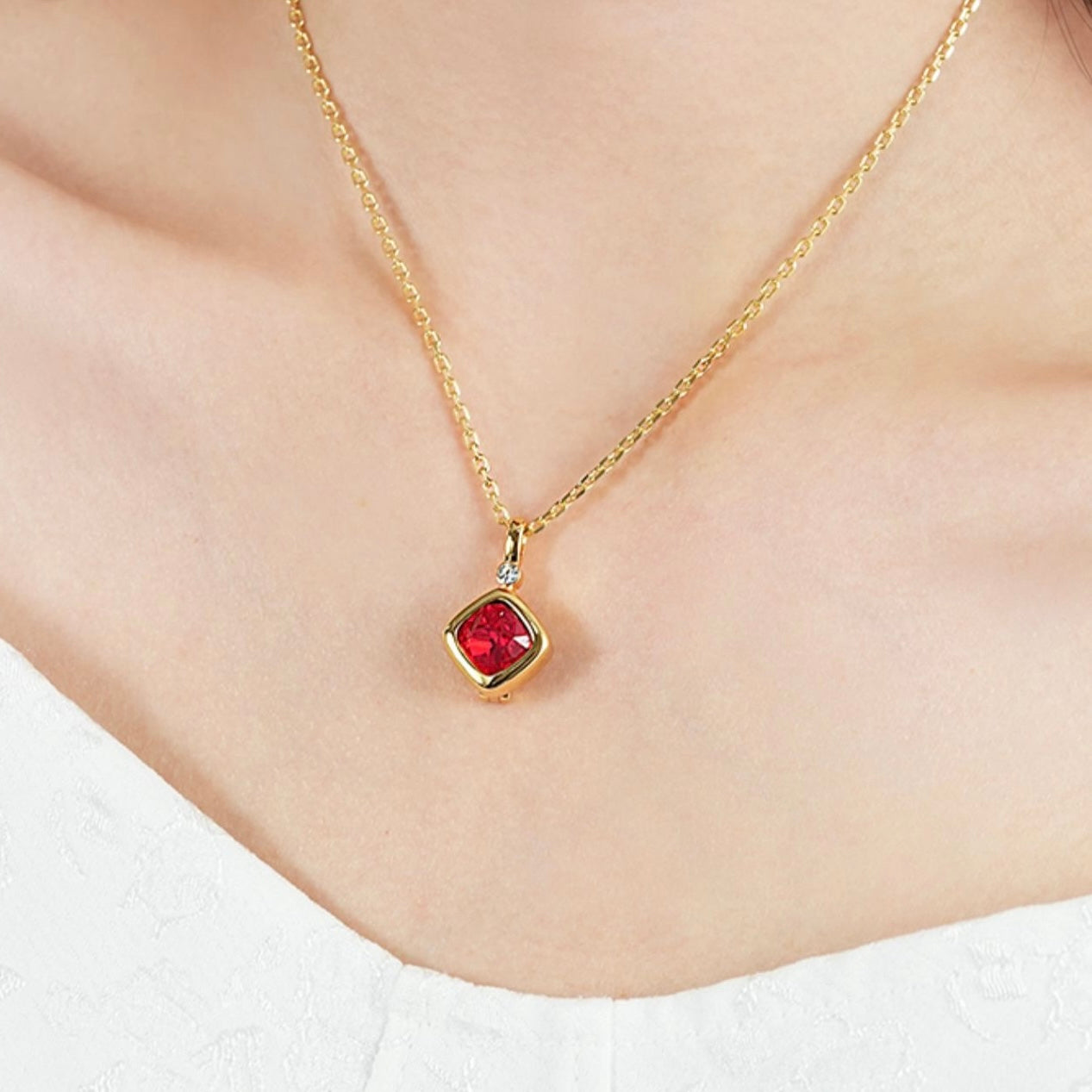 Colour Pop- Interchangeable Zicron Stone Pendant Necklace