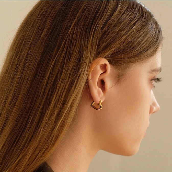 Hearty Baby Hoop Earrings