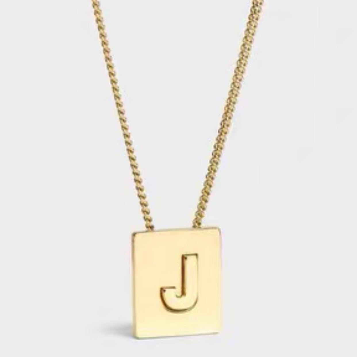 Initial Letter Pendant Necklace