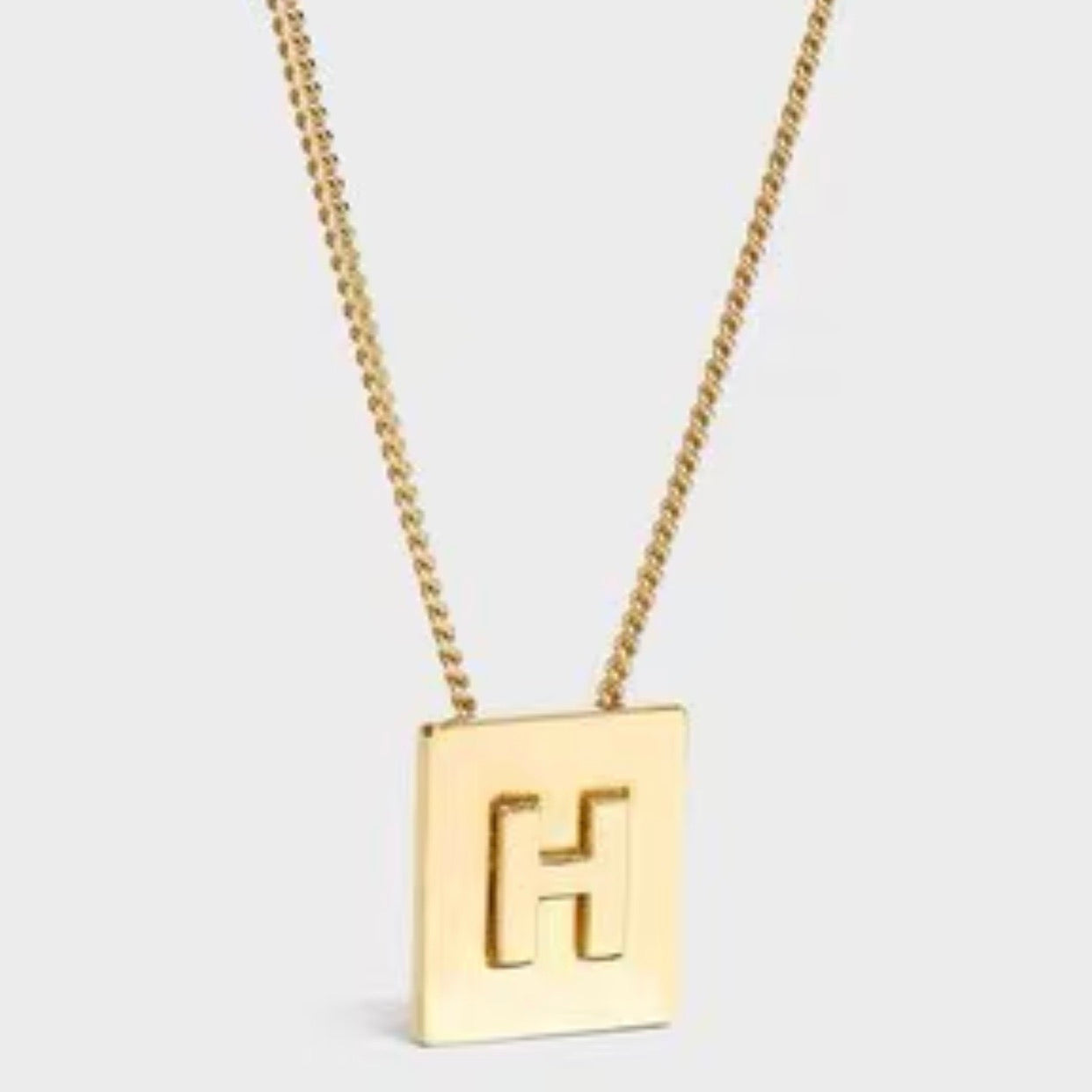 Initial Letter Pendant Necklace
