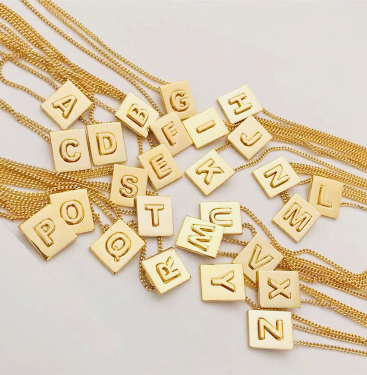 Initial Letter Pendant Necklace