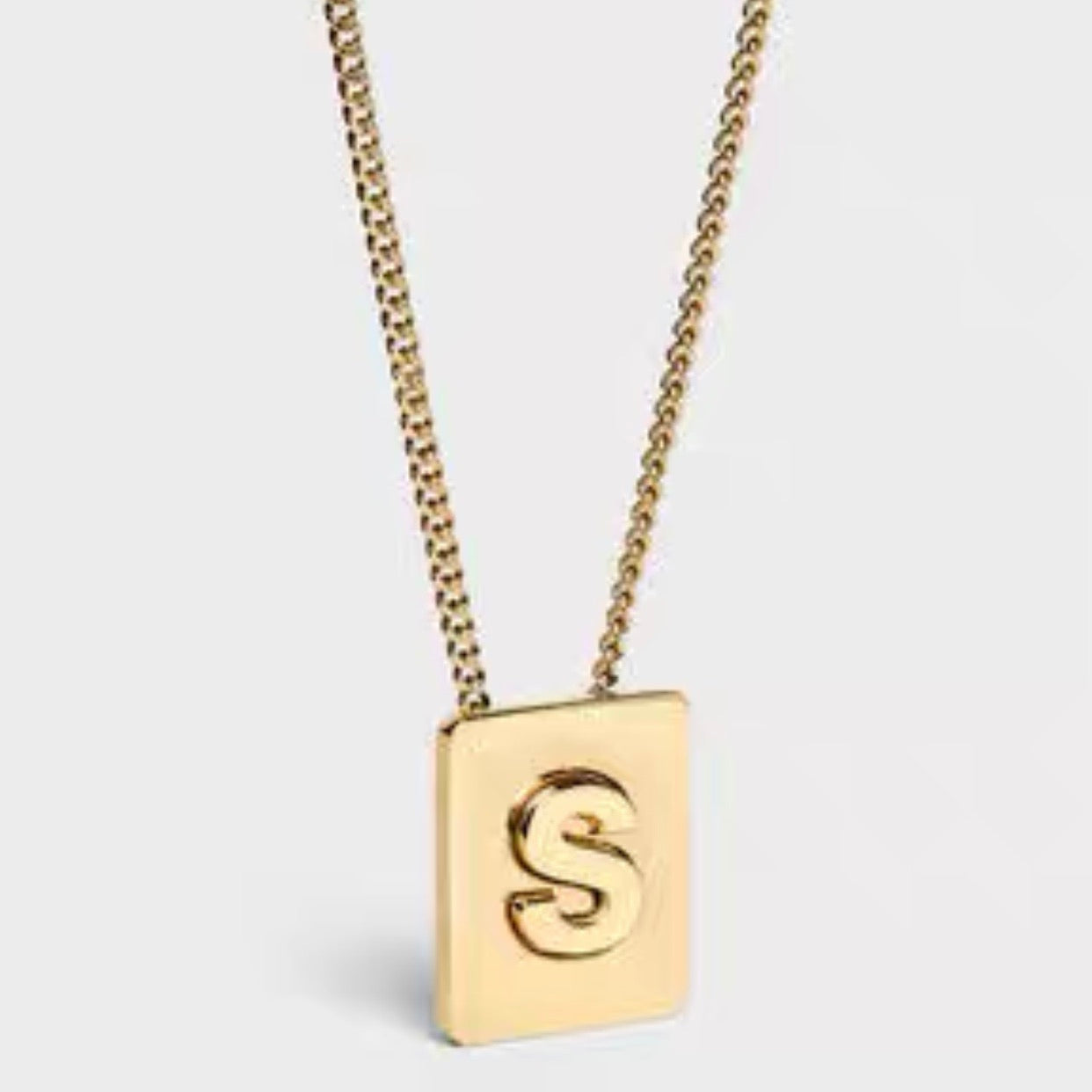 Initial Letter Pendant Necklace