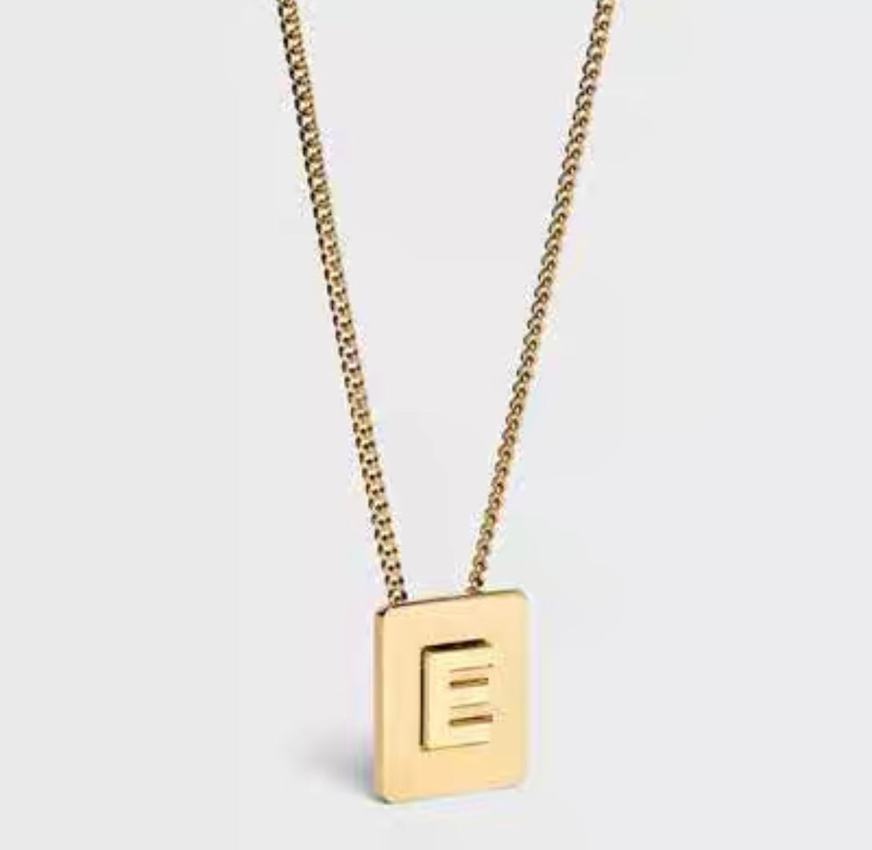 Initial Letter Pendant Necklace