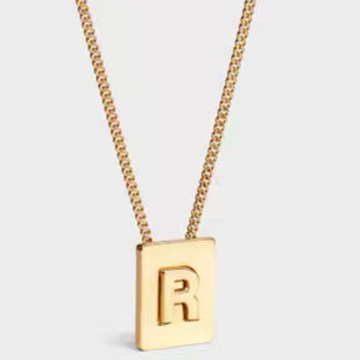 Initial Letter Pendant Necklace