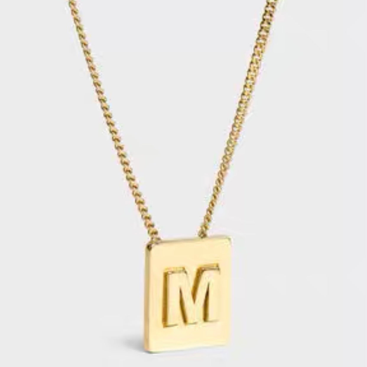 Initial Letter Pendant Necklace