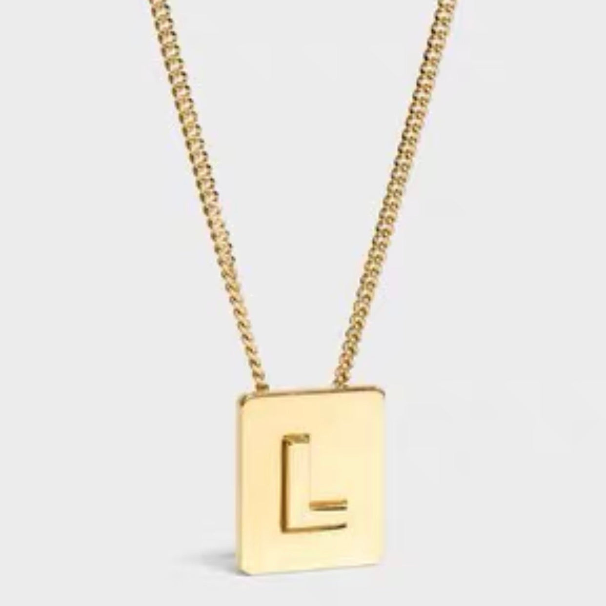 Initial Letter Pendant Necklace