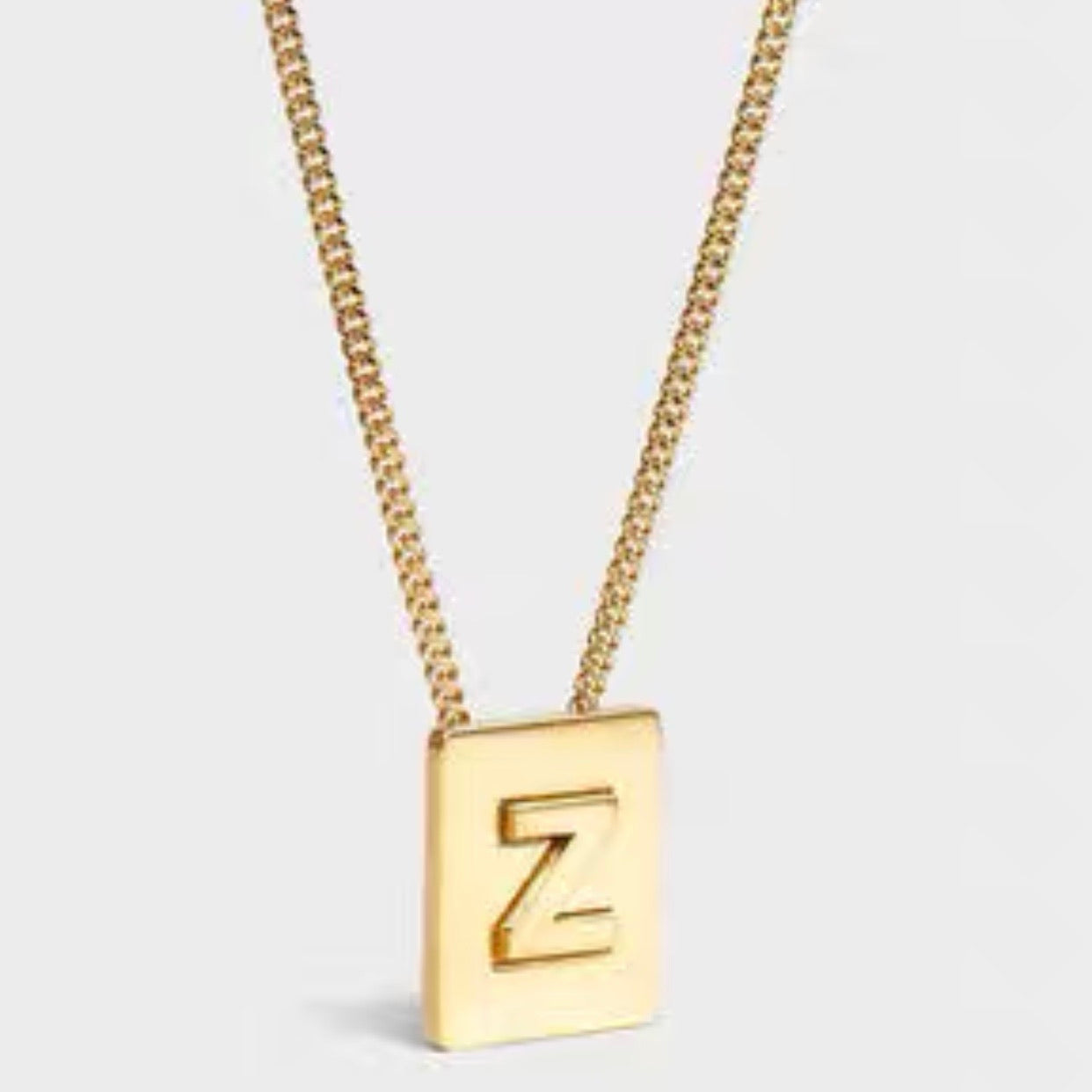 Initial Letter Pendant Necklace