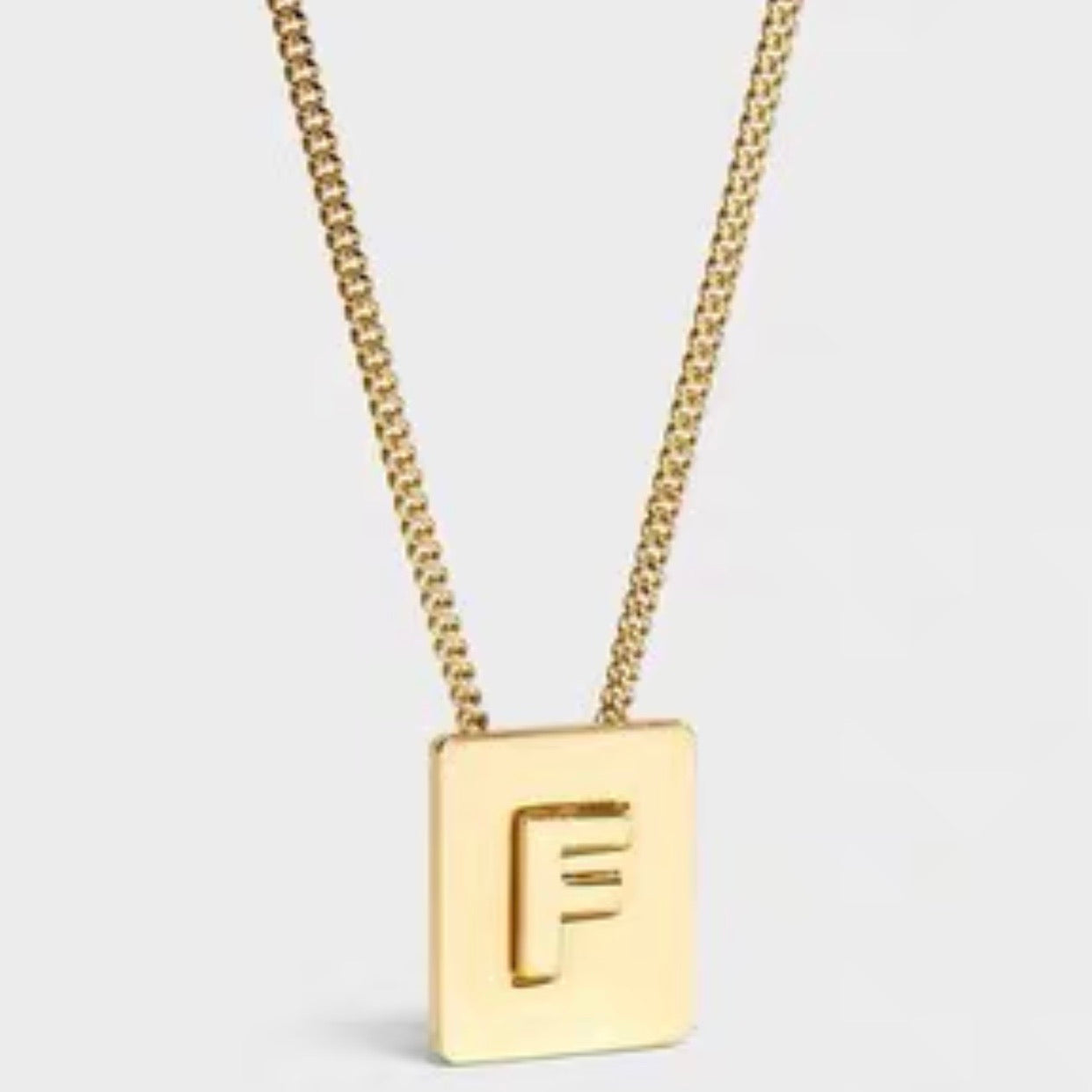 Initial Letter Pendant Necklace
