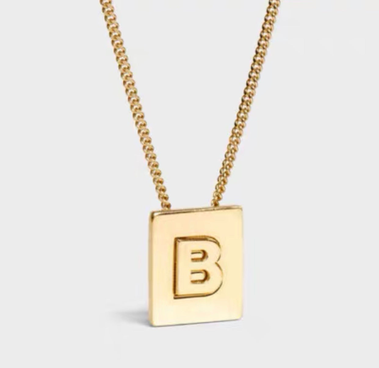 Initial Letter Pendant Necklace