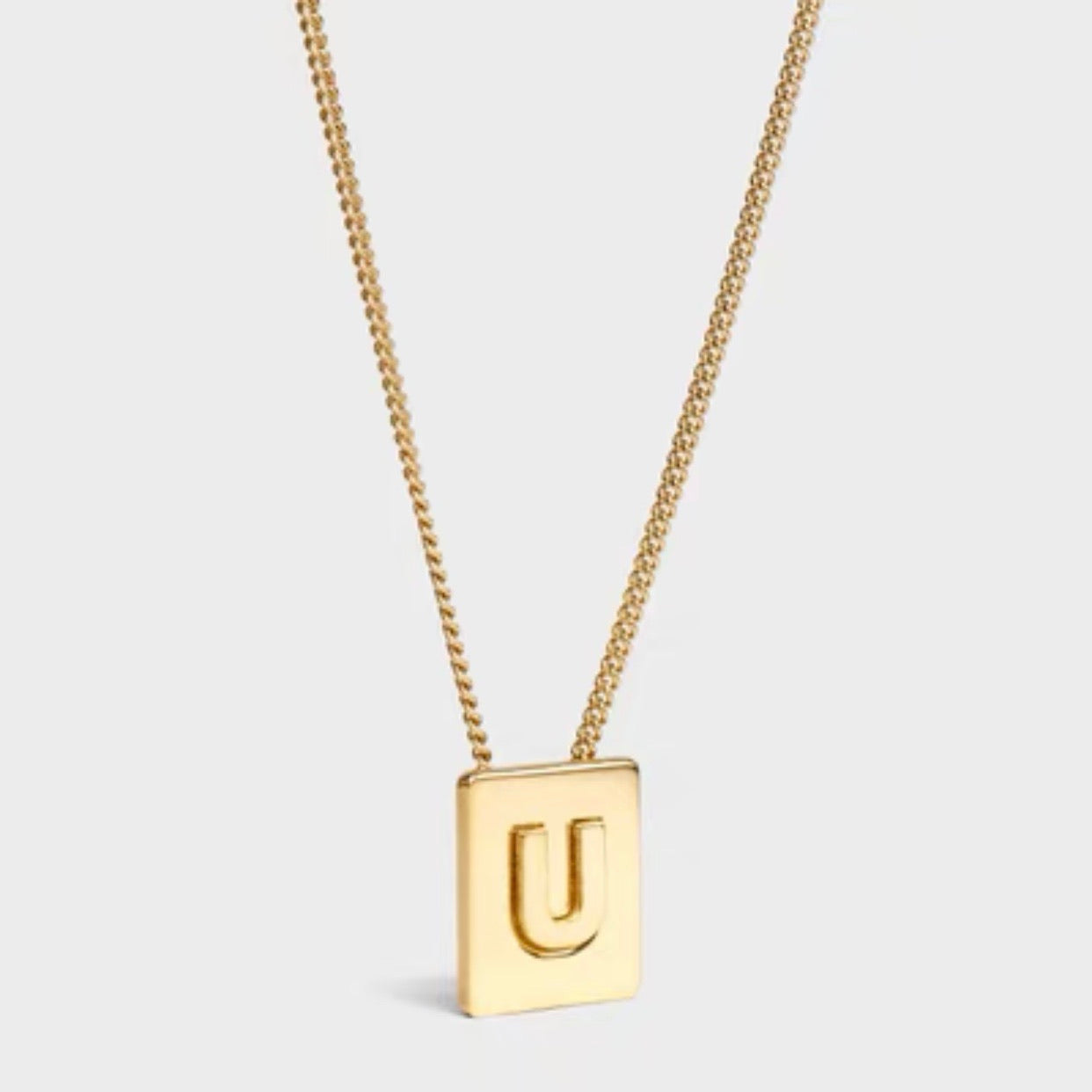 Initial Letter Pendant Necklace