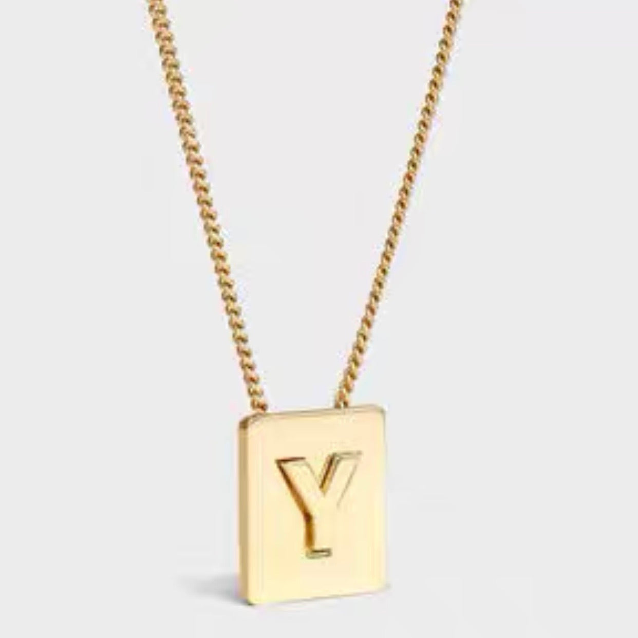 Initial Letter Pendant Necklace