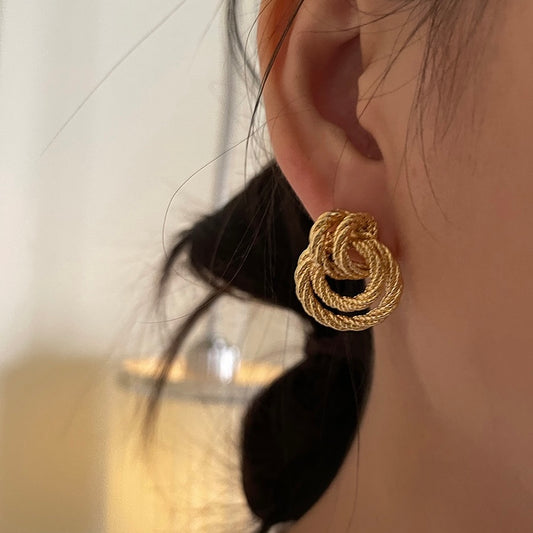 Serene Spiral Luxe Earrings