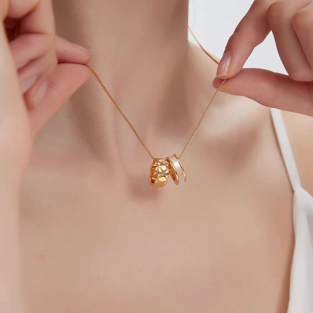 1-Arpels Double Ring Necklace