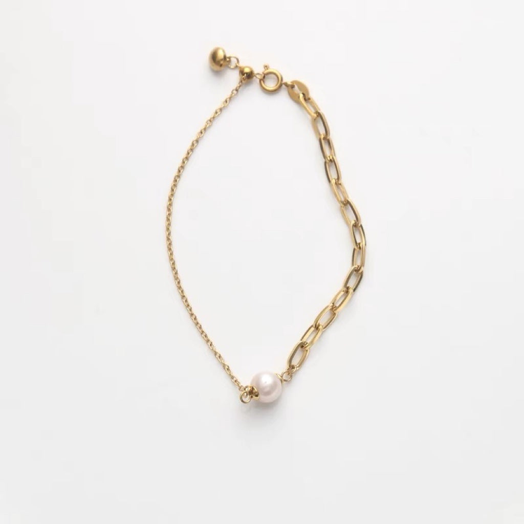 Mina Pearl Double Chain Bracelet