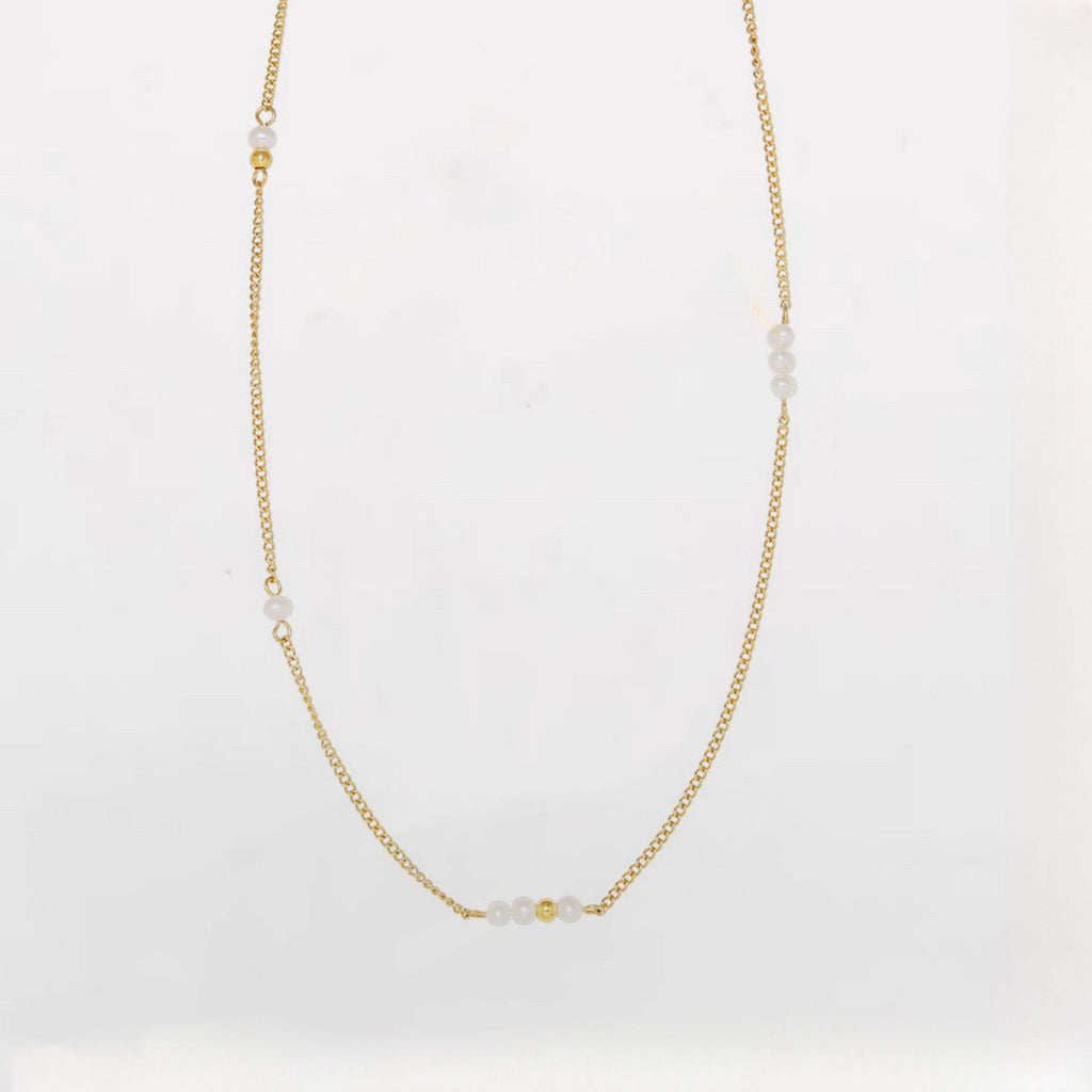 Mini￼ Pearl Chain Necklace
