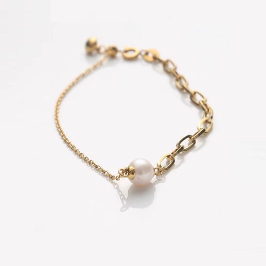 Mina Pearl Double Chain Bracelet