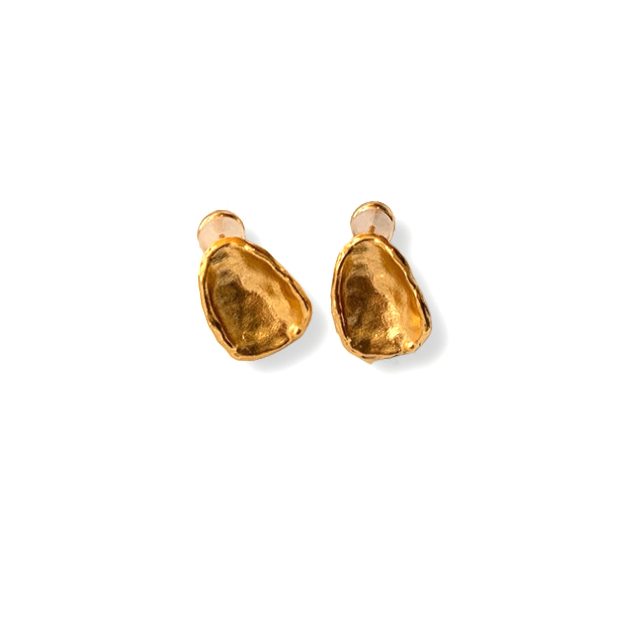 Dot Gold Matte Ear Studs