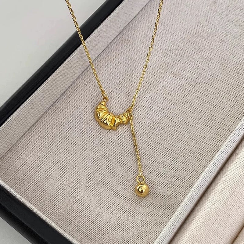 1-Croissant Gold Necklace