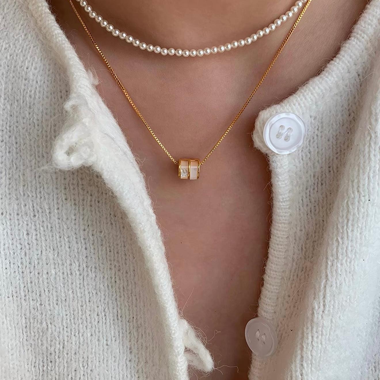 1-Double Zicron Ring Necklace
