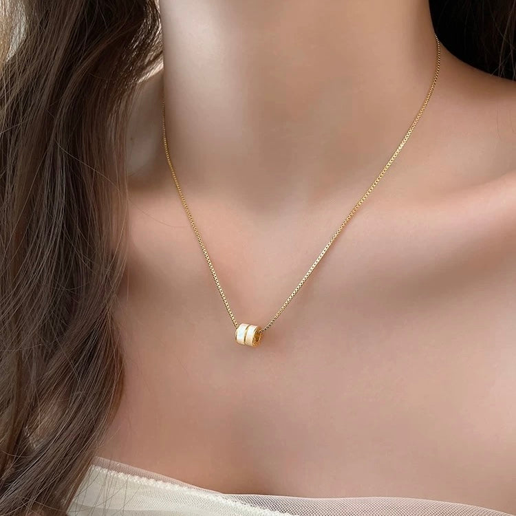 1-Double Zicron Ring Necklace