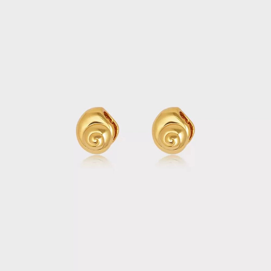 Gold Spiral Ear Studs