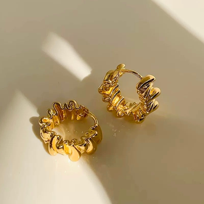 Buzz Chunky Huggie Earrings