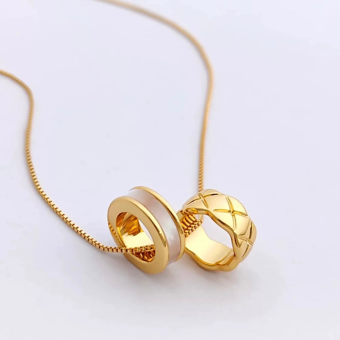 1-Arpels Double Ring Necklace