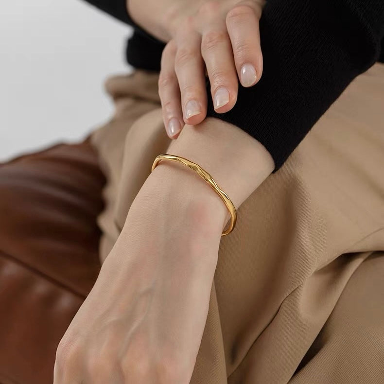 Open Cuff Gold Bangle