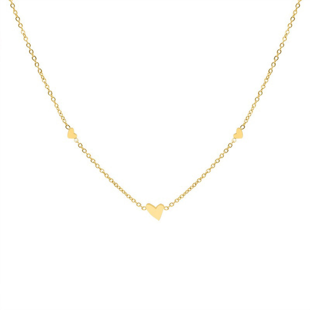 Mini Hearty Gold Chain Necklace