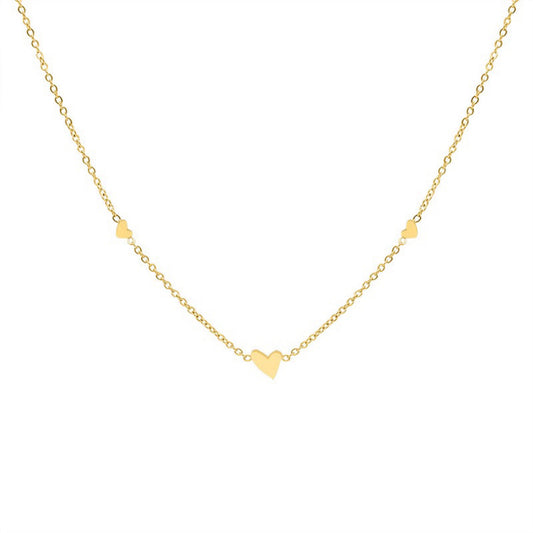 Mini Hearty Gold Chain Necklace