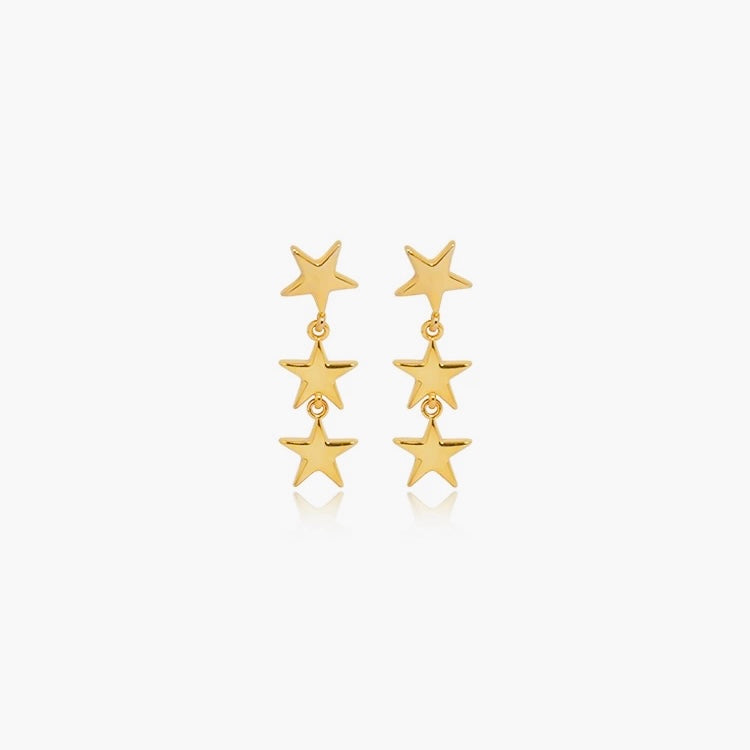 Starlight trio drop earrings