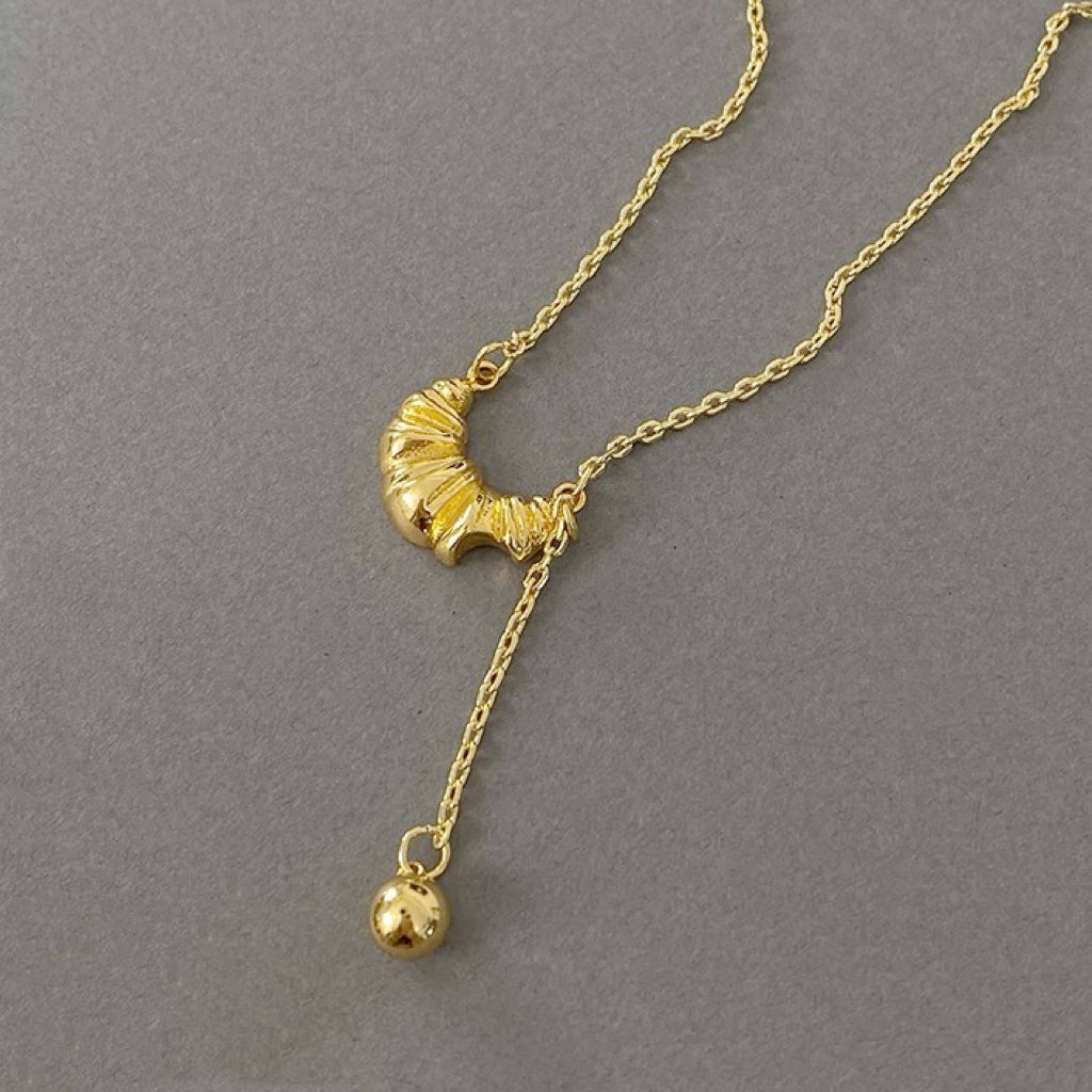 1-Croissant Gold Necklace