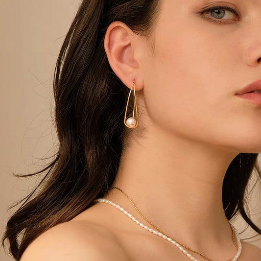 Allure Pearl Hook Earrings
