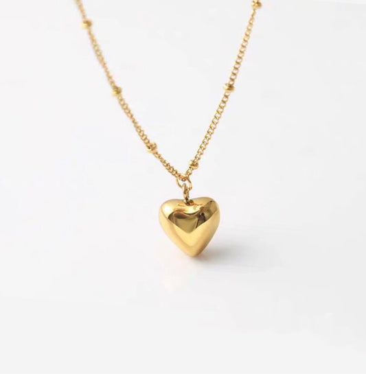 Shelley Gold Heart Pendant Necklace