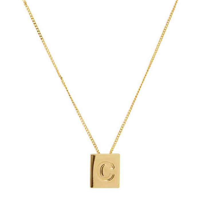 Initial Letter Pendant Necklace