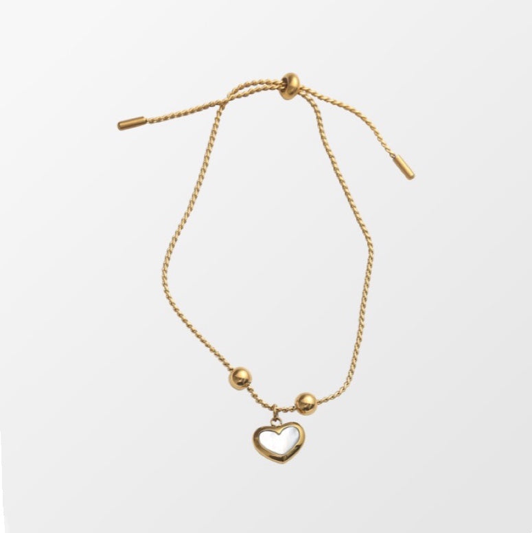 Amore shell gold bracelet