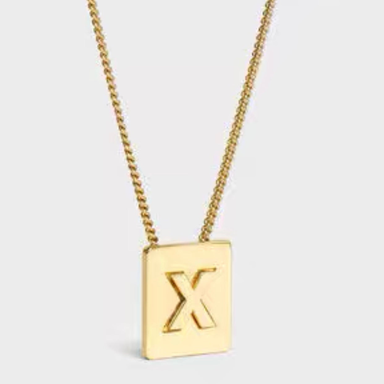 Initial Letter Pendant Necklace