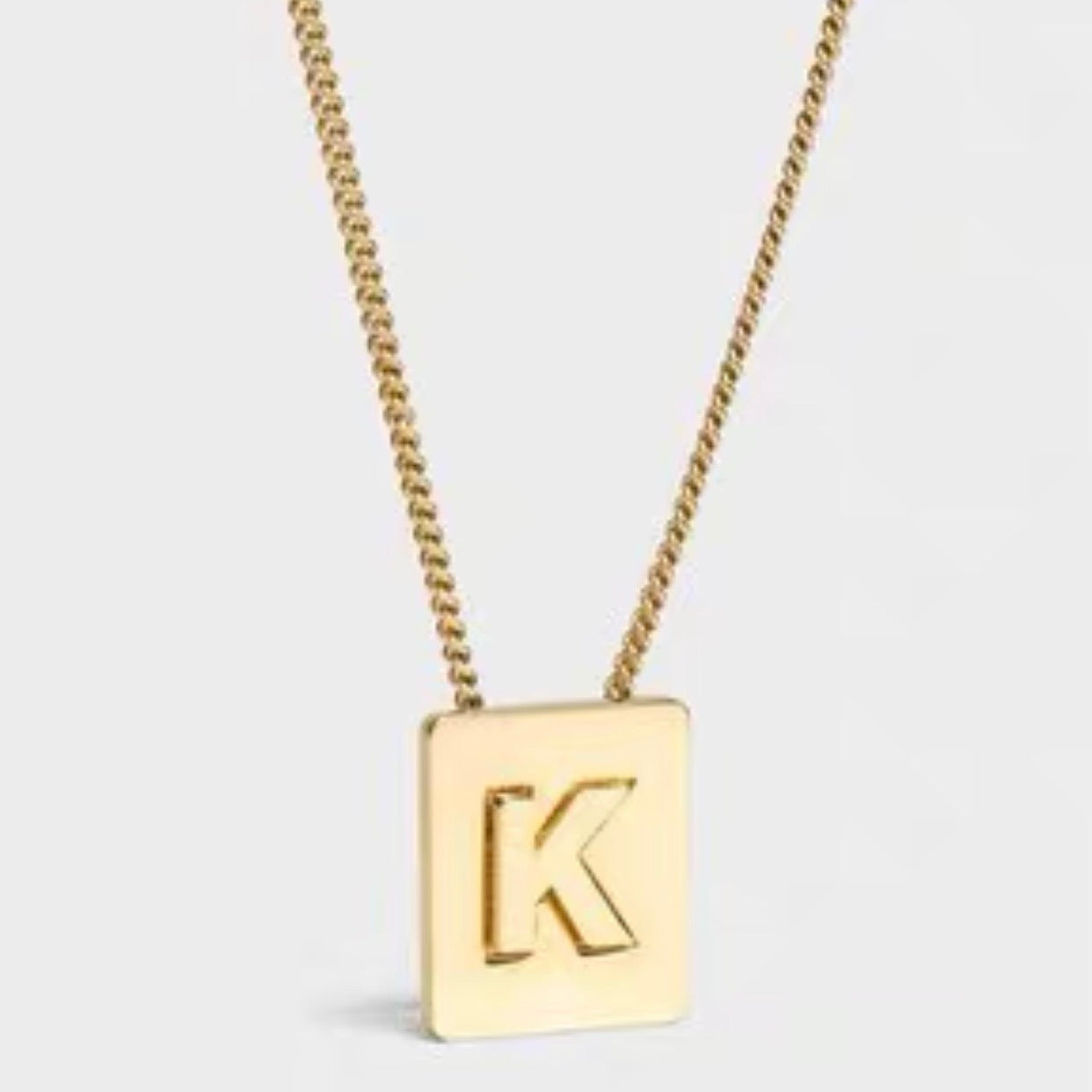 Initial Letter Pendant Necklace