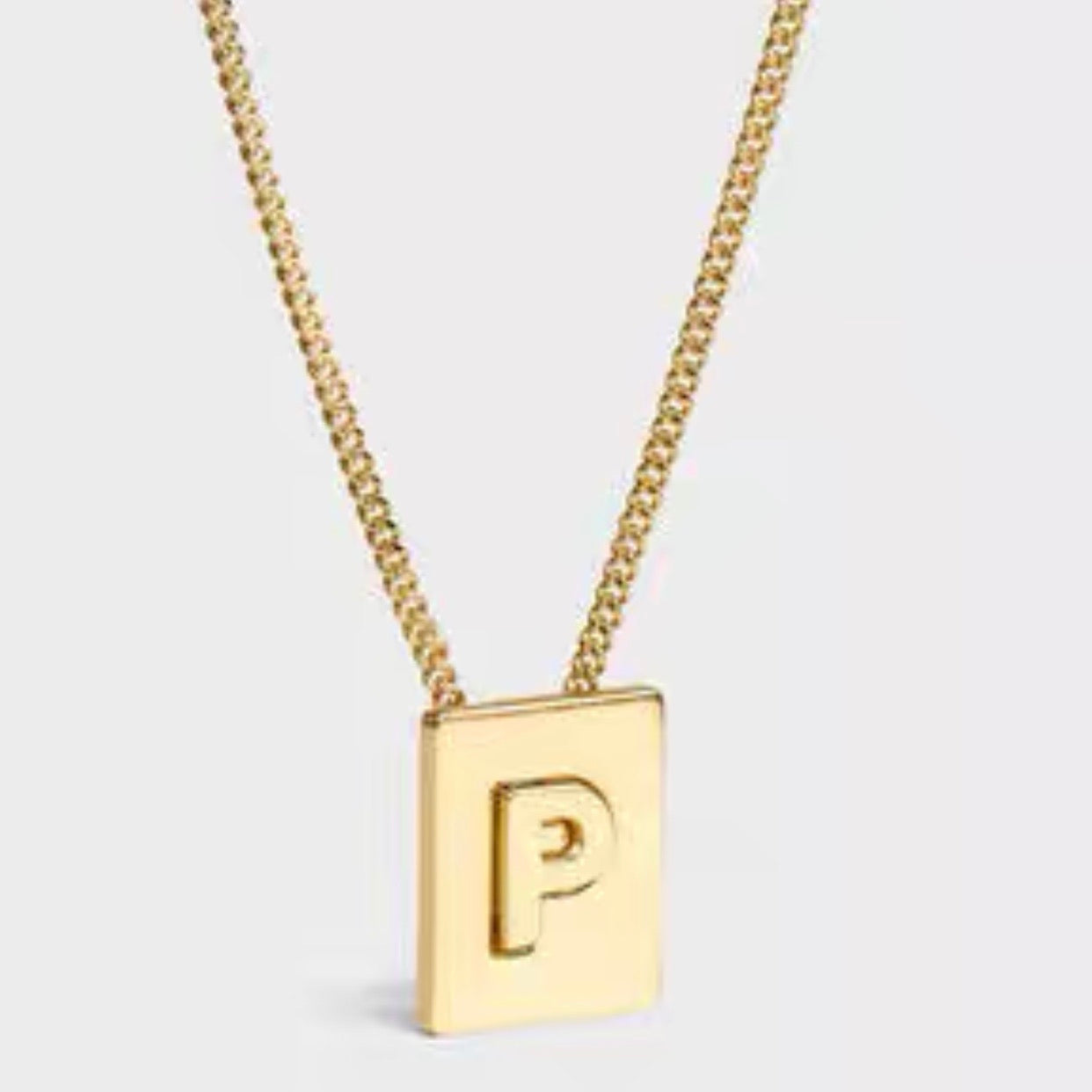 Initial Letter Pendant Necklace