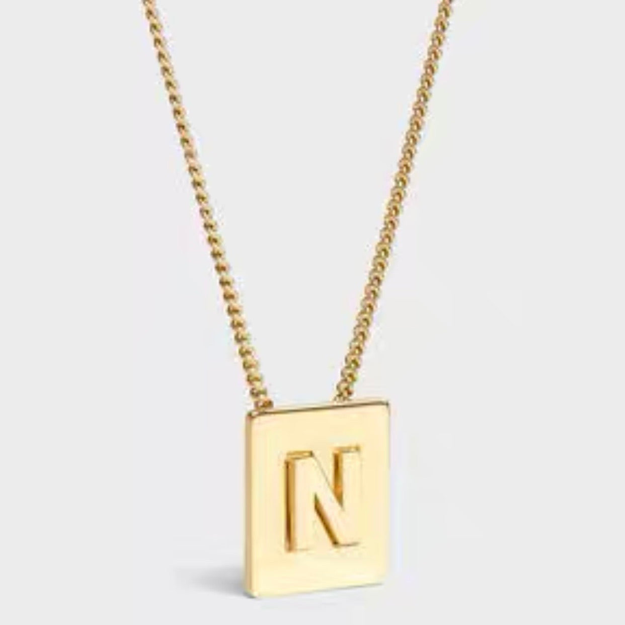Initial Letter Pendant Necklace