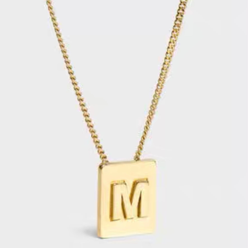 Initial Letter Pendant Necklace