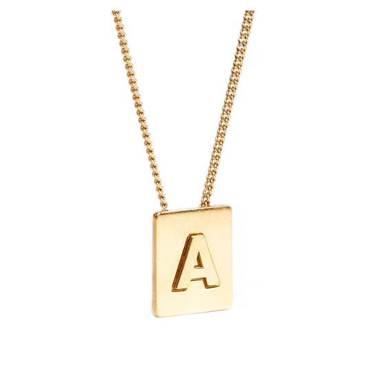 Initial Letter Pendant Necklace