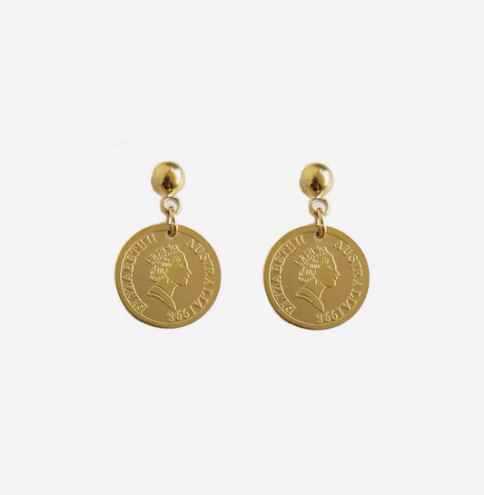OZ Gold Coin Earrings