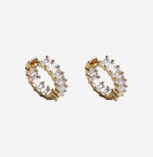 Jessie Crystal Hoop Earrings