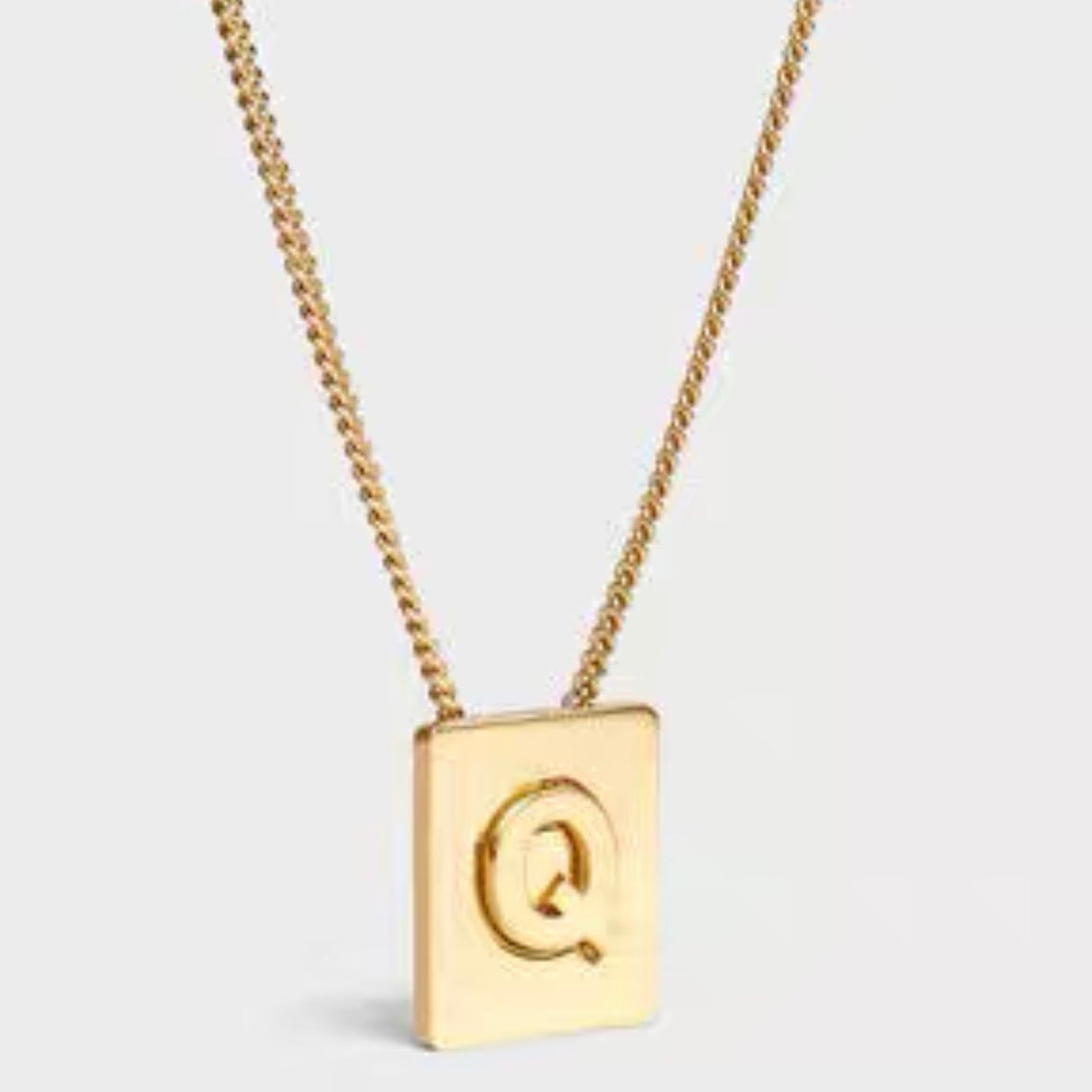 Initial Letter Pendant Necklace